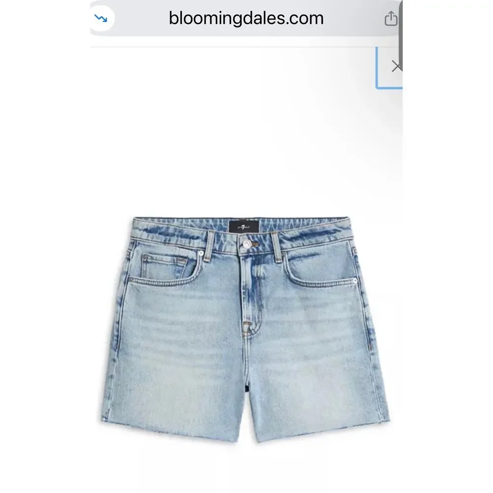 7 For All Mankind Monroe Long Denim Shorts, in Ode To. Size 28. NWT’s